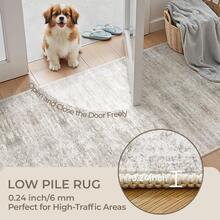 Alfombra de pasillo antideslizante para dormitorio, alfombra lavable con reverso de goma - Alfombra suave de pelo corto para cocina, lavandería, baño (61 x 244 cm, beige/marfil) - Granate - Ver 6