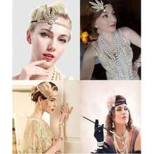 1920s Vintage Accessories Set, 4-Piece Set Suitable For Women's Style,Halloween - Multicolor - View 4