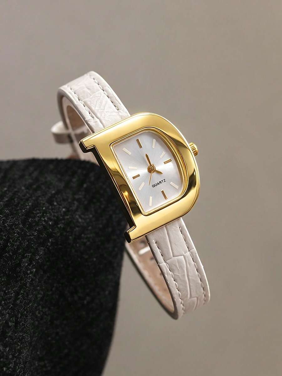 1件女款PU錶帶手錶,精緻個性小錶盤,復古英倫風,小眾奢華時尚石英錶,適合假期、派對、婚禮、開學、聖誕節、感恩節、萬聖節、復活節等場合佩戴,送給女性的最佳禮物 - 白色 - 查看 1