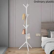 1pc Nordic Minimalist Single-Rod Freestanding Coat Rack, 360° Rotating Hooks, Plastic Material, Suitable For Hanging Clothes, Hats, Bags, Towels In Bedroom, Entryway - Multicolor - View 16