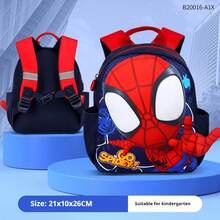 Disney Marvel 系列超輕量便攜護脊聚酯纖維 PU 背包肩背包 學生小包 26*21*10cm 紅色/海軍藍 - 彩色 - 查看 10