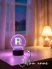 1pc Personalized Customized Children's Name Pattern LED Night Light. Decorative Light Designed For Children's Room, Suitable As Birthday Gift, Children's Day Gift, Friend Gift, Family And Relative Gift, Back To School Gift, Graduation Gift And Valentine's Day Gift. Back To School Gift - Multicolor - View 4
