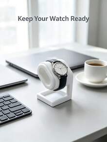 Premium Watch Display Stand, Desktop Wristwatch Storage Base, Minimalist Style Dressing Table Watch Display Rack, Men's And Women's Watch Holder, Home Decor Gift Watch Organizer - White - View 5