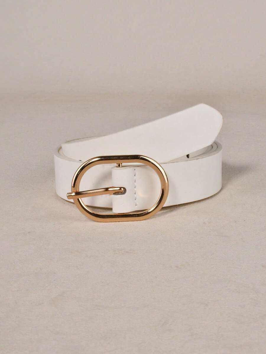 1pc Minimalist Fashion Versatile Women's Belt Solid Color Casual Punk Bohemian Vintage Court Style Party Cute Sexy Street Elegant PU Leather Women's Belt All Seasons