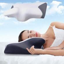 Butterfly Pillow Butterfly Memory Pillow Slow Rebound Memory Foam Adult Neck Support Pillow Hotel Pillow Cervical Pillow - Multicolor - View 2