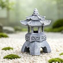 1PC Acrylic Printed Chinese Style Stone Pagoda Lamp Tip Craft Ornament, Easter Thanksgiving Valentine's Day Gift - A - View 5