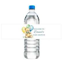 UNICCUT 30pcs Customized Cute Teddy Bear Water Bottle Label Stickers For Baby Shower, Baptism, Birthday, Christening, Personalized Gender Reveal - Multicolor - View 8