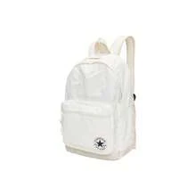 Converse Logo Solid Color Large Capacity Polyester Fiber Backpack Unisex Couple Style White - White - View 2