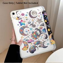 1pc Tablet Protective Case With Stand, Moon, Star, Cloud Pattern, Suitable For Honor 8/9/10/X8/X8A/X9/X8Pro/X9Pro/ MatePad Se 11 Inch/MatePad 11 Inch/11.5 Inch/MatePad Pro/Apple 10th/11th Gen 2025 (A16) - Style 53 - View 4