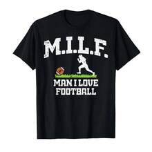 Funny T-Shirt For Men With American Football Player Design, I Love American Football - 款式 - 查看 1
