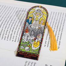 Holy Grail Colored Glass Window Art Bookmark Retro Medieval Fantasy Wind Style Su Bookmark Creative Knight Castle Theme Page Marking Signature Literary Book Fans Gift Suitable For Novel Enthusiasts, Students, And Collectors To Use. - Color - View 5
