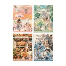 80 Sheets (4 Books) Seasonal Sticker Book Junk Journal Supplies - Spring Summer Autumn Winter Series PET Junk Journal Sticker For Scrapbooking Junk Journals Embelishment Stickers - Multicolor - View 8