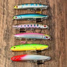 Set Umpan Pensil Tenggelam 6 Buah, Umpan Keras Bergetar untuk Lemparan Jauh, Cocok untuk Air Tawar dan Air Asin, untuk Ikan Bass dan Ikan Kakap Laut - MultiWarna - View 7