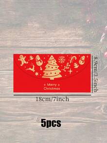 10/5/3pcs Christmas Red Envelopes, Gold Foil Design Christmas Cash Envelopes, Gift Envelopes, Merry Christmas Decoration, Gold Foil Design Party, New Year, Red Envelopes, For Chinese New Year Decoration, Giving Red Envelopes And Unique Collectibles - Christmas Edition - View 17
