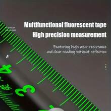 AIRAJ 3 Meters/5m/7.5m Fluorescent Steel Tape Measure, Portable Waterproof Thickened Precision Measuring Tool - A - View 3