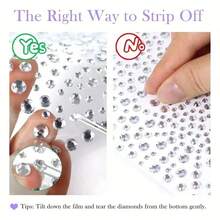 Approx. 335pcs Rhinestone & Pearl Hair Accessories, Rhinestone Stickers, Self-Adhesive Stickers, Diamond Decorations, Pearl Hair Accessories - Multicolor - View 4