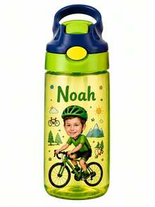 1pc Customized Name Straw Water Bottle, Customized Name Straw Cup, 480ml Customized Name Straw Cup, Customized Insulated Cup, Personalized Name Straw Cup, Personalized Water Bottle With Straw Lid, Personalized Straw Cup, Personalized Insulated Cup, Convenient For School Use, Summer Water Cup - Custom Face and Name - View 7