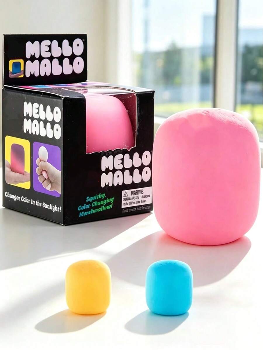 Mello Mallo Marshmallow Pengubah Warna UV, Bola Sensorik Berisi Tepung yang Berubah Warna karena Sinar Matahari UV, Mainan Gelisah - MultiWarna - View 1