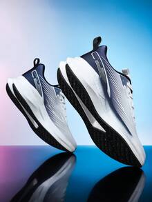 Women's Lightweight Athletic Shoes - Airflow Design, Breathable And Comfortable - Durable Casual Lace-Up Shoes - Perfect For Outdoor Running And Everyday Wear - Blue - View 2