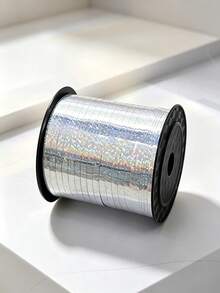 250 Yards Silver Laser Cut Wrinkled Ribbon, Shiny Metallic Curly Balloon String, Suitable For Crafts, Gifts And Decoration, Ideal For Weddings, Gift Wrapping, Birthday Parties, Christmas, Halloween, Banquets And Room Decor - Shiny Laser Ribbon - View 6