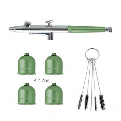 Pistola de aerógrafo portátil con parada automática de 0.3 mm ajustable para pintura corporal, modelos, uñas