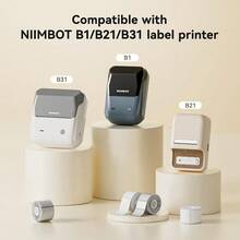 3 Rolls Niimbot Thermal Label Stickers, Waterproof Oilproof Tear-Resistant Self-Adhesive Label Paper, Compatible With NIIMBOT B1 B21 B3S B31 K3 Mini Portable Thermal Printer, White Storage Container Label Tags - View 7