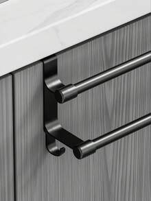 1pc Over-The-Door Towel Rack: Easy To Install,Great For Hanging Towels,Spoons And Utensils.Practical Hook-Style Storage Rack,Designed For Cabinet Doors,Perfect For Keeping Kitchen And Bathroom Organized And Tidy. - Multicolor - View 7