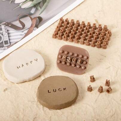 Clay Letter Stamps - Dual Small Letter Clay Stamps, Also Can Be Used As Cookie Stamps And Clay Letter Stamps
