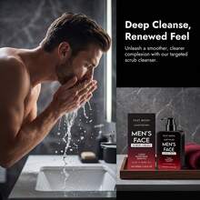 East Moon® Men's Oil Control Scrub – 100mL/3.38 Fl Oz Exfoliating Face Scrub Deep Cleansing, Refreshing Hydration & Shine Control, Travel-Friendly Grooming Graduation & Wedding Season - Oil-control Scrub - View 8
