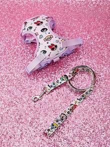 THE POWERPUFF GIRLS X PETSIN Cartoon Pattern Pet Harness For Everyday Wear - Mauve Purple - View 10