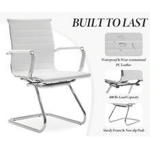 WAHSON OFFICE CHAIRS 8PCS PU Leather Office Chair Metal Frame Conference Chair For Meeting Room/Reception Area - 白色八把 - 查看 5