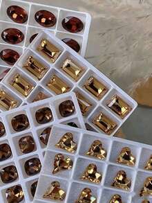 10/20/30/60pcs Mixed Shape K9 Glass Rhinestones Multicolor Fancy Cut Crystal Decor DIY Accessories For Nail Art And Craft Projects - Multicolor - View 8