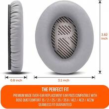 Replacement Ear Pads For QuietComfort 35 And QuietComfort 35 II, Headphone Ear Cushions/Ear Pads, Also Compatible With QC35/QC35II/25/15 QC2 / Ae2 / Ae2i / Ae2W / Sound Link/Sound True - View 2