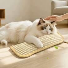 1pc Sisal Cat Scratching Pad - Built-In, Durable, Bite-Resistant, Non-Shedding, Infused With Natural Herbal Essence, All-Season Use, Cat Toy Claw Sharpener, Self-Entertainment Cat Bed Mat, Furniture Protector, Suitable For Kittens And Adult Cats - Multicolor - View 6