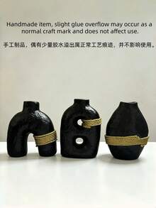 1件/3件組 波希米亞風蘆葦香氛擴香瓶套組，北歐紋理香氛擴香花瓶，海岸風居家香氛裝飾容器，適用客廳臥室浴室層架擺飾，不含精油與蘆葦香棒 - 土坯香薰瓶 - 查看 5
