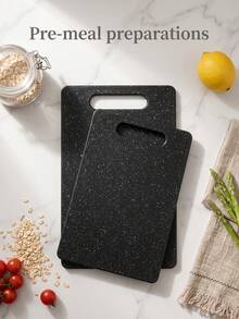 1/2/3-Pieces Faux Marble Plastic Cutting Board Set, Kitchen Prep Board, Double-Sided Cutting Board, Raw And Cooked Food Separation, Home Fruit, Vegetable, Meat Cutting Board, Outdoor Camping Picnic Cutting Board, With Handle, Easy Storage, Easy To Clean, Kitchen Accessories, Kitchen Gadgets, Kitchen Decor Essentials, Perfect Gift For Mother's Day, New Year - View 6