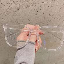 3 Pairs/Set Unisex Glasses - Fashion Campus Style, Transparent Black Frame, Face-Flattering Design - Multicolor - View 8