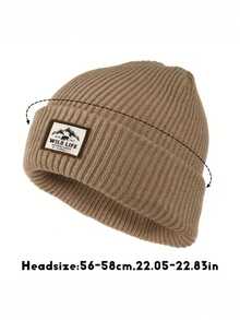 1pc Solid Color Patchwork Beanie, Unisex Elastic Knit Hat, Warm Autumn/Winter Hat, Suitable For Outdoor, Cycling, Sports, Skiing, Designed For Young People, Outdoor Activities, Christmas, Thanksgiving, Retro Party And Streetwear, Perfect Gift For Friends And Birthday Present - Multicolor - View 3
