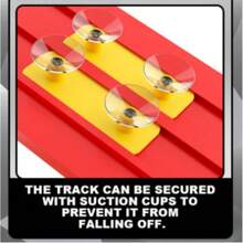 Extra Long Flexible Bendable DIY Track Racing Toy With Strong Suction Cups For Wall And Tabletop Secure Mounting, Dual Track 2-Player Competitive Racing, Customizable 360° Loop Stunt Track, Smooth Burr-Free Material, Parent-Child Interactive Educational Sliding Car, Space Imagination Training Gift For Boys - Multicolor - View 7