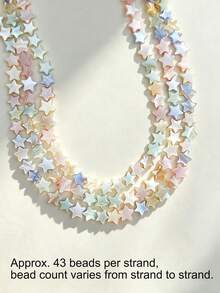 1 Strand Candy Color Sweet Natural Shell Beads Moon Star Heart Shaped Shell Beads Colorful Rice Beads Round Beads DIY Jewelry Making And Decoration Beads For Women Necklace Bracelet Earrings - Candy Colors (Random Assortment) - View 8