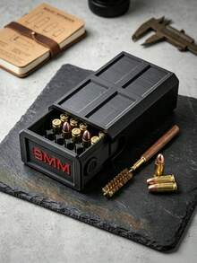 3D Printed 9mm Ammo Storage Box, 50-Round Large Capacity Drawer Design, Essential Tactical Gear For Shooting Practice, Smooth Drawer With Side Lock Mechanism, Popular Gift For Father's Day And Graduation Season, Best Gift For Tough Guys - Multicolor - View 7