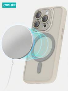 Koolife 1件裝 Apple 17 磁吸無線充電 純色全包防摔鏡頭保護膜 TPU+PC 噴漆磨砂手感手機殼 高階適用於 iPhone 18 Pro Max, 17, 17 Pro Max, 16 Pro, 15 Pro Max, 13 Pro, 15, 14, 14 Pro, 13, 12 Pro Max, 11 Pro Max, 15 Plus, 16 Plus - 灰色 - 查看 4