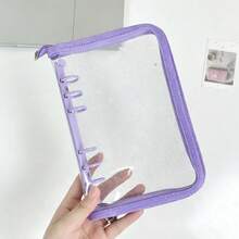 1pc A6 Glitter Zipper Binder, Transparent Storage Bag, Sticker Storage Book, Pencil Case, PVC Material, A6 PP High Transparency Inner Page Refill, IDOLME, Suitable For Document Bag/Stamp Album/Scrapbook/Sticker Book/Pencil Case, K-Pop Photo Album, Savings Book, Diary, Planner, Etc. - A6 - View 13