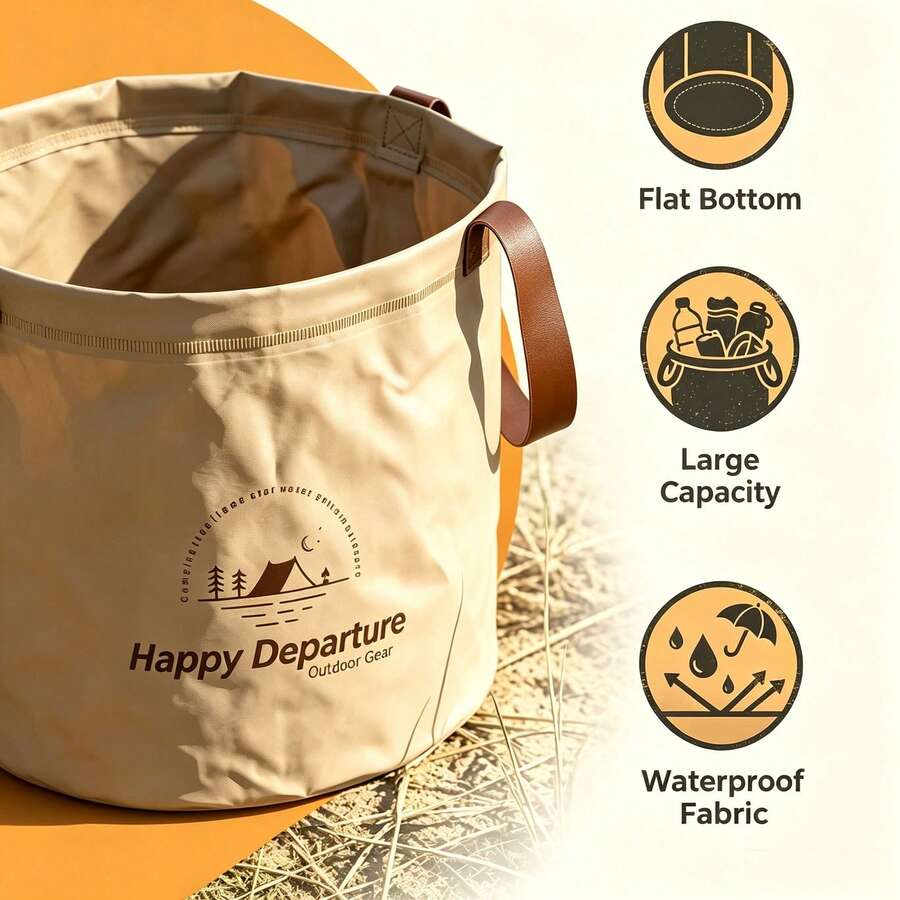 1pc 12L And 6.8L Collapsible Water Bucket, Multi-Functional Portable Foldable Foot Bath Basin, Outdoor Travel Storage Bucket, Suitable For Camping, Hiking, Dorm, Home Foot Bath And Cleaning