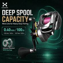 HASIDA Raytheon II Reel Baitcasting Bertenaga, Reel Pancing Tahanan Tinggi untuk Memancing Ikan Bass - Perak - View 4