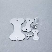 Dog Bone Tag Metal Cutting Dies, Dogs Bone Die Cuts New Arrivals, Carbon Steel Embossing Template For DIY Card Making Scrapbooking Paper Crafts - C-Silver - View 13