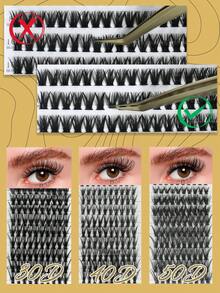 PALM LASHES 240片簇狀假睫毛 40+50D 混裝盤 DIY 睫毛接長 D捲度 長款單根假睫毛 仿貂毛睫毛簇接長 黑色 (0.07D-8-16mm) - 黑色 - 查看 6