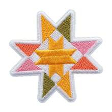1pc Star Embroidery Heat Transfer Patch, Retro-Colored Serrated Star Sewing Sticker, Suitable For Denim Jackets, Hats, Backpacks, And Clothing Decoration - A - View 10