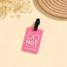 1pc Travel Theme Silicone Luggage Tag, Cartoon Airplane Suitcase Design, Fun English Slogan With Multiple Pattern Options, Adjustable Strap Luggage Pendant, Universal Anti-Loss Travel Accessory For Backpacks And Trolley Bags - Multicolor - View 2