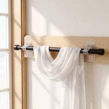 Penjepit Batang Transparan Tanpa Pengeboran, Cocok untuk Kamar Mandi, Dapur, Kamar Tidur, Balkon, dan Ruang Lainnya, Perekat Kuat, Tidak Merusak Dinding, Daya Tampung Beban Stabil, Tidak Mudah Jatuh, Desain Tersembunyi dan Estetis - View 3